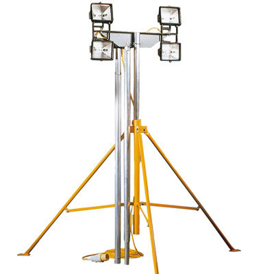 Four Head Floodlight Lighting Mast Hire